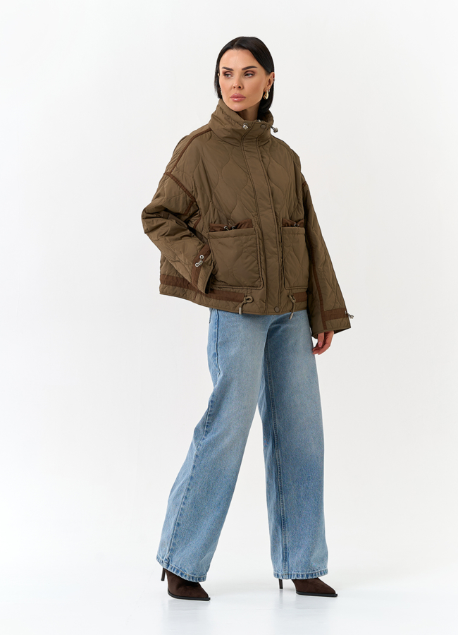 Женская куртка с воротником стойкой модель № 32829 в рассрочку