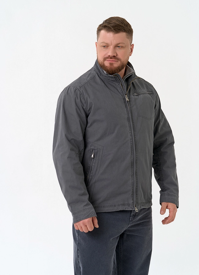 Мужская куртка ветровка с воротником стойкой модель № 32521 универмаг малина фото