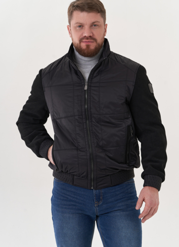 Мужская куртка "бомбер" черного цвета