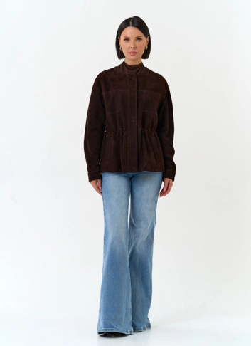 Жакет из натуральной замши фото