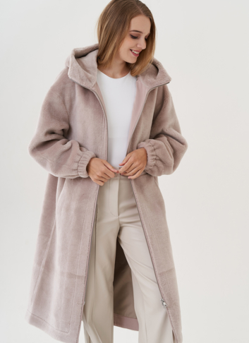 Пальто женское с капюшоном 