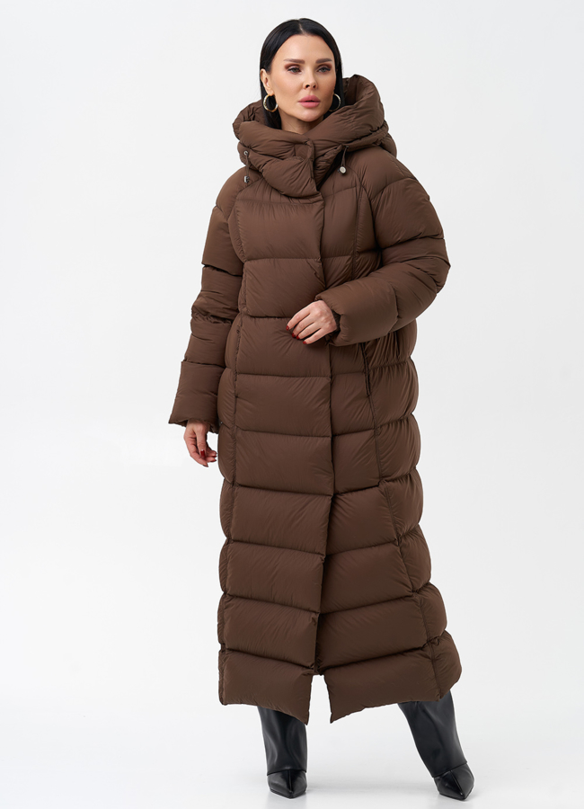 Женский пуховик с капюшоном  модель № 28977 в кредит