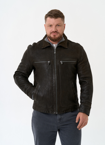 Мужская куртка из натуральной кожи