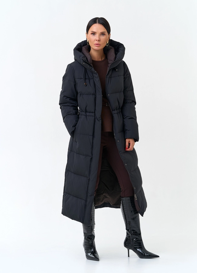 Женский пуховик с капюшоном модель № 33996 универмаг малина фото