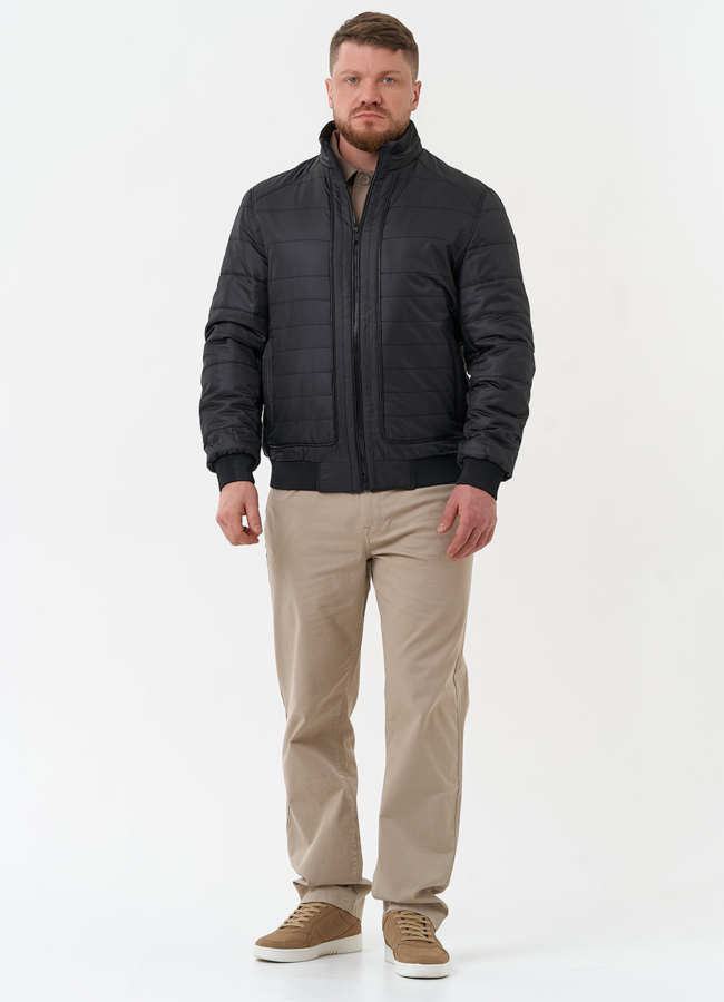 Мужская куртка бомбер черного цвета модель № 30273 в рассрочку