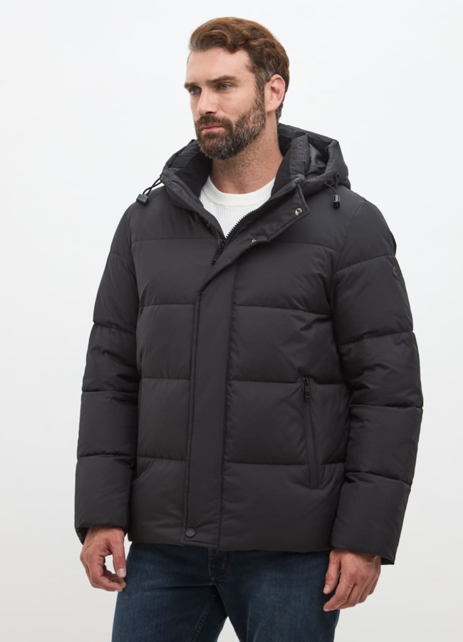 Мужской черный пуховик больших размеров модель № 30233 универмаг малина