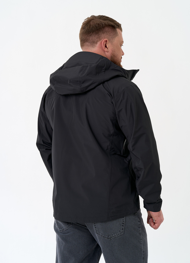 Мужская ветровка черного цвета модель № 32655 в кредит