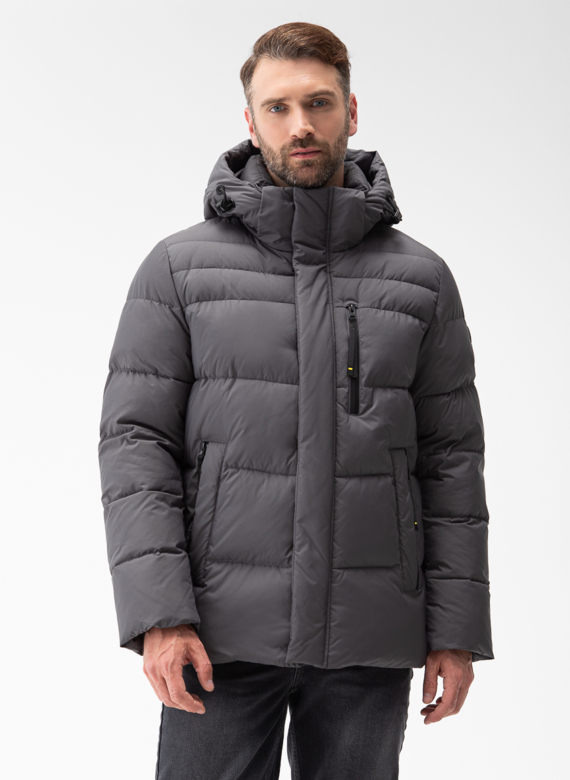 Мужской пуховик с капюшоном 