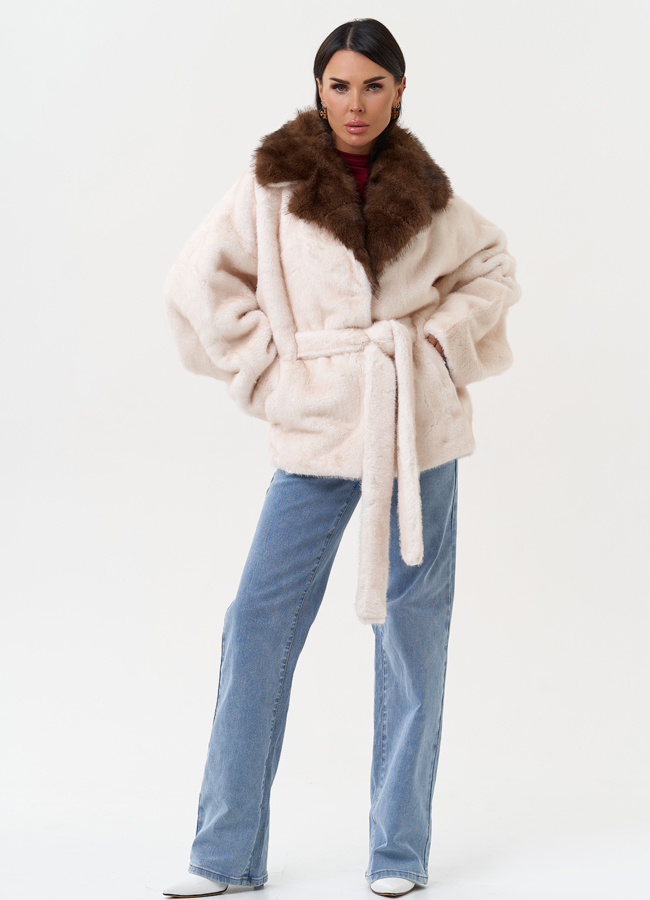 Женская куртка из эко меха модель № 31250 в рассрочку