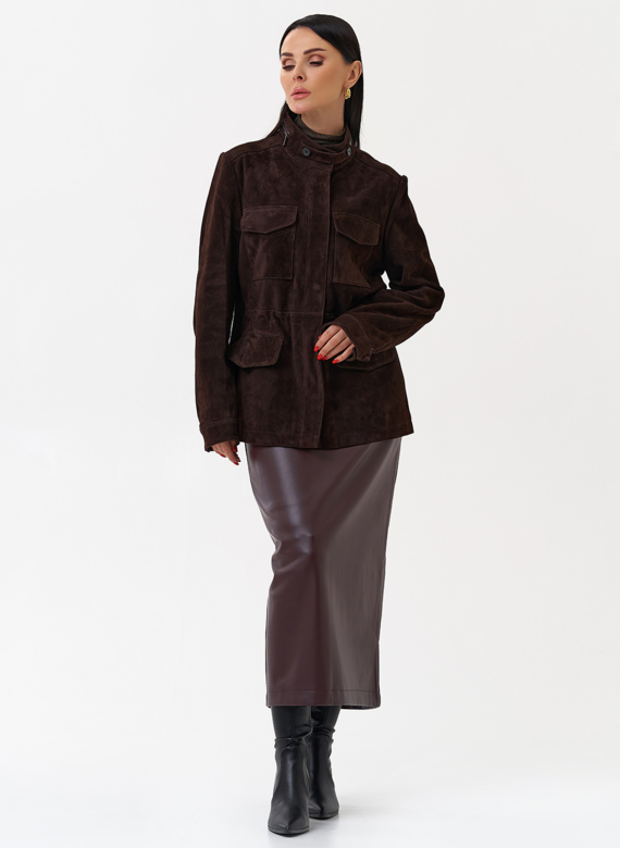 Замшевая куртка сафари