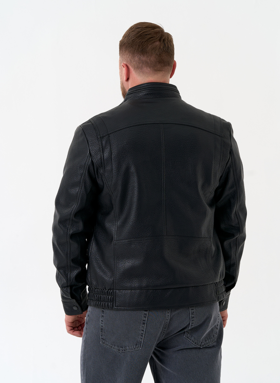 Мужская куртка бомбер из эко кожи