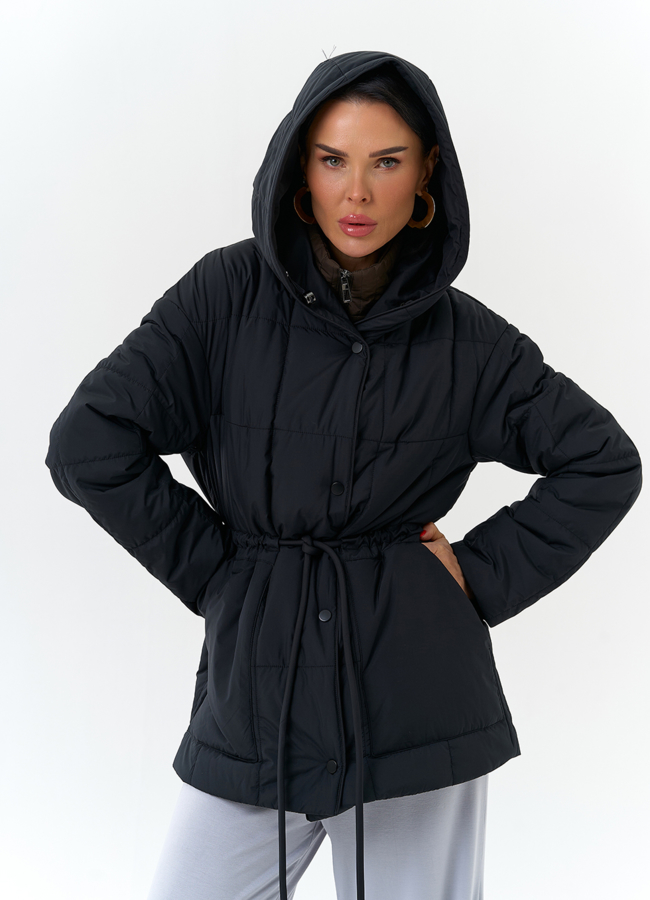 Женская куртка с контрастным воротником модель № 32563 универмаг малина