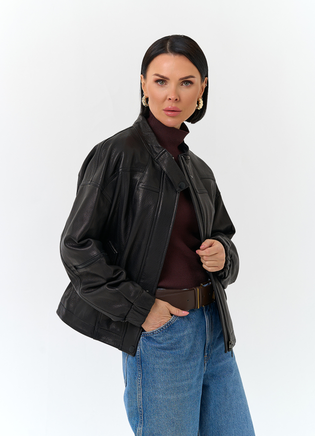 Женская куртка из натуральной кожи модель № 32846 универмаг малина