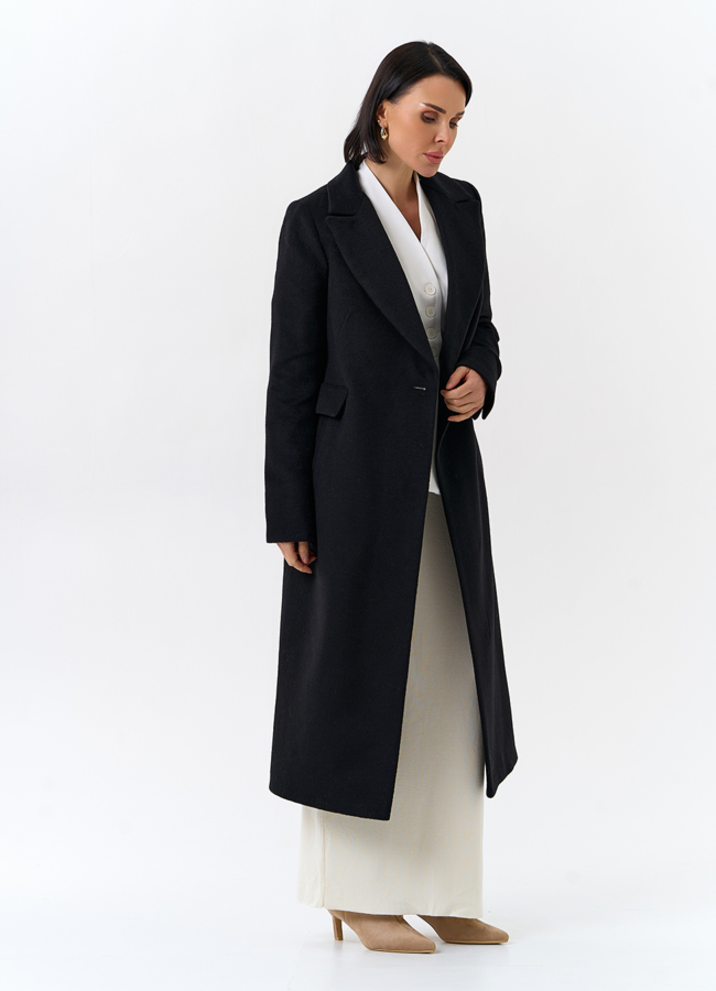 Женское пальто с поясом модель № 32513 универмаг малина