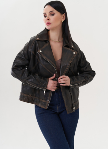 Куртка "косуха" из натуральной кожи