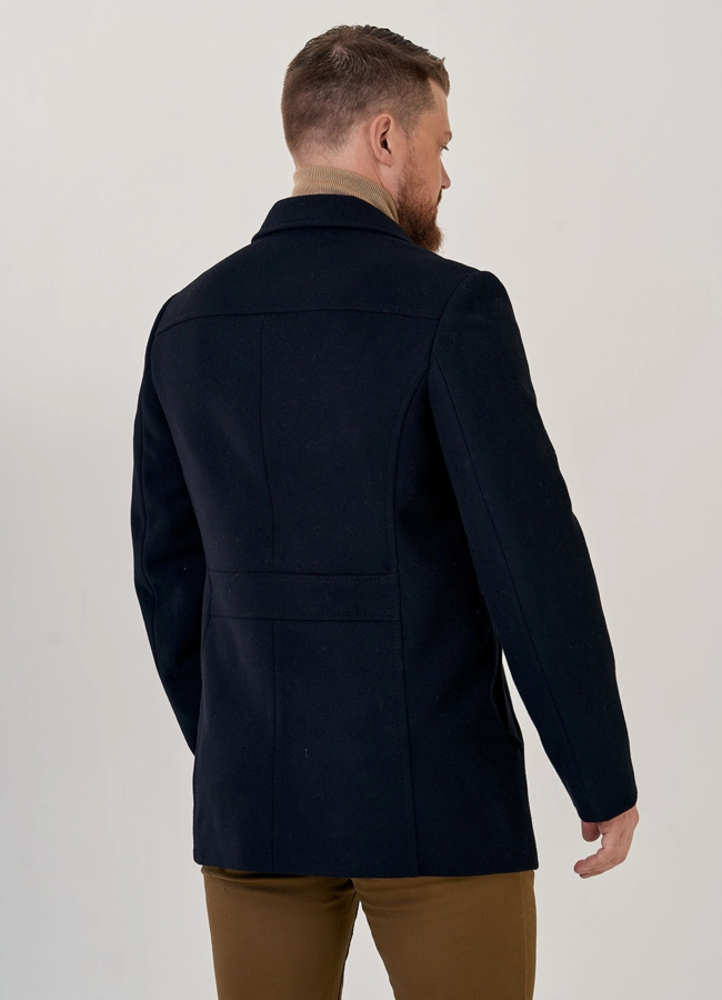 фото Мужское двубортное пальто  модель № 23217