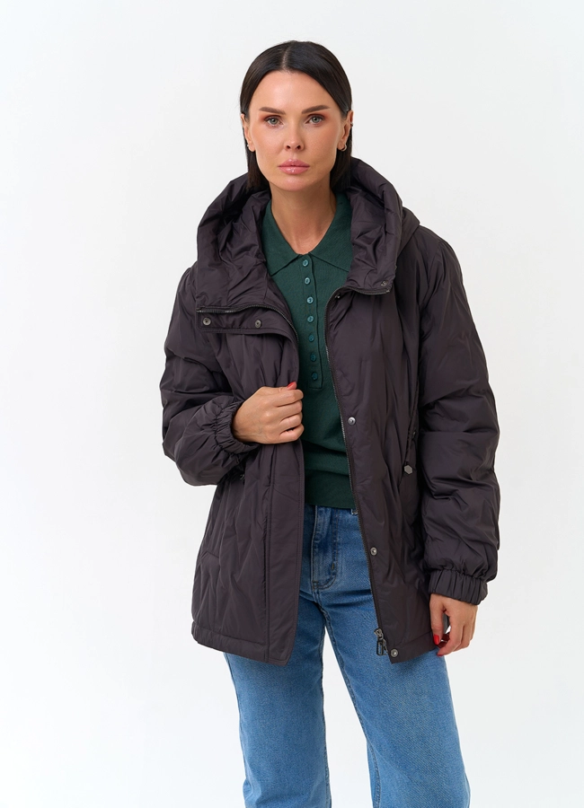Женская куртка с капюшоном модель № 33842 в кредит фото